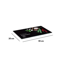 Planche à découper 30x20cm verre Black edition - 5Five