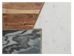 Planche en bois d'acacia, marbre et pierre - Typhoon