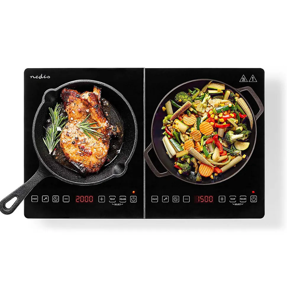 Plaque à induction Foyer: 2 3500 W Protection contre la surchauffe NEDIS