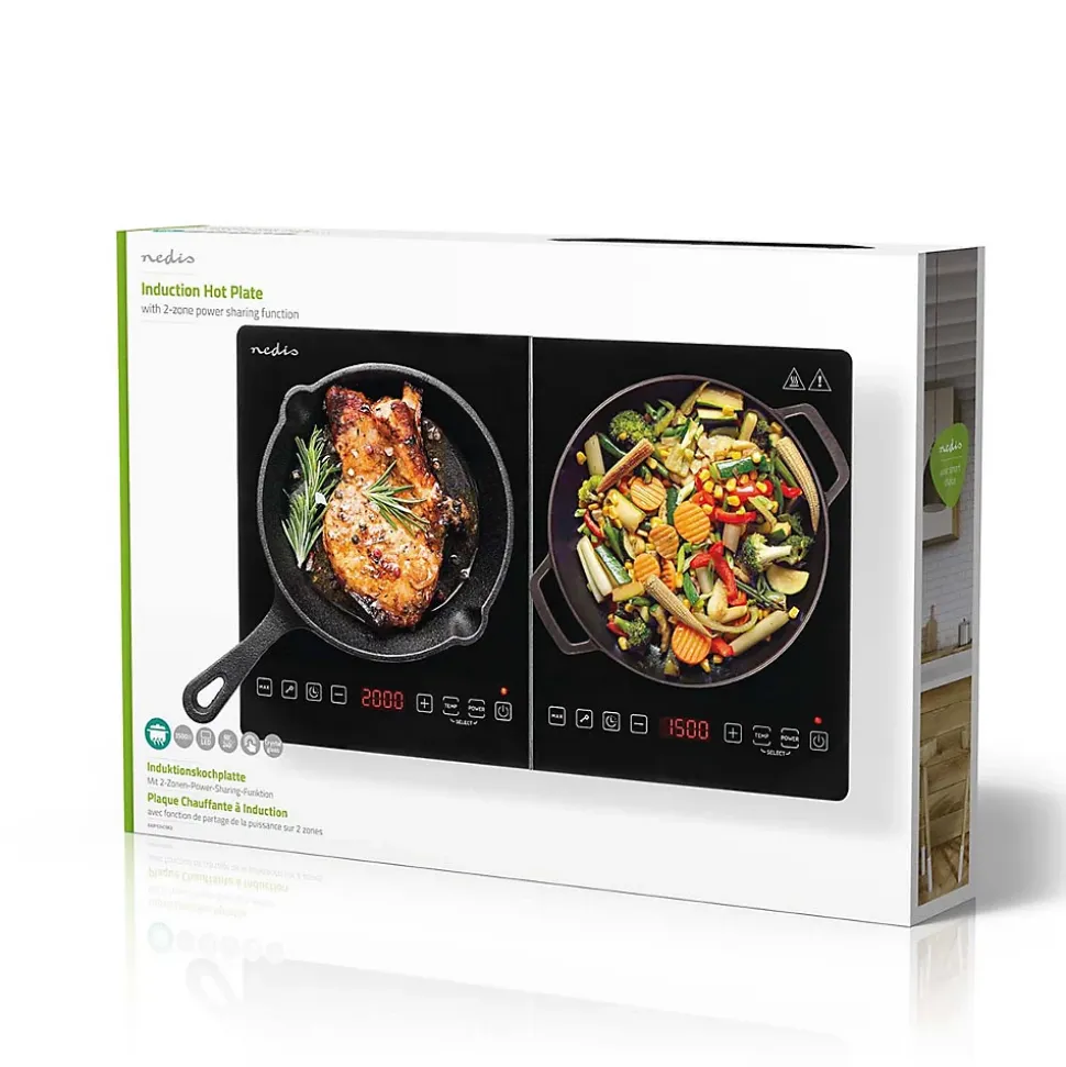 Plaque à induction Foyer: 2 3500 W Protection contre la surchauffe NEDIS