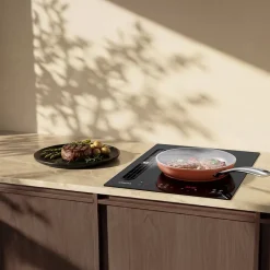 Plaque à induction et hotte intégrée tactile 2 Foyers flexible 9 niveaux 500m3h 4 vitesses et fonction boost CIARRA CBBEH392BF