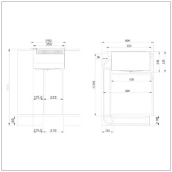 Plaque à induction et hotte intégrée tactile 2 Foyers flexible 9 niveaux 500m3h 4 vitesses et fonction boost CIARRA CBBEH392BF