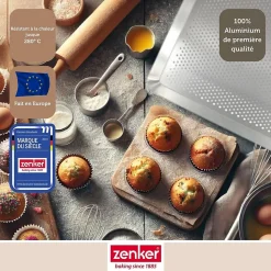 Plaque à pâtisserie perforée 40 x 30 cm en alu 18/10 Zenker Special Cooking