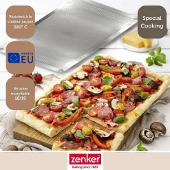 Plaque à pâtisserie perforée 40 x 30 cm en alu 18/10 Zenker Special Cooking