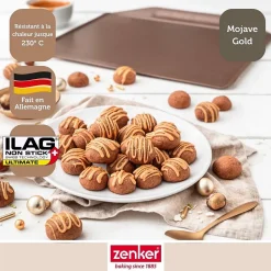 Plaque à pâtisserie sans rebords 36 x 33 cm Zenker Mojave Gold
