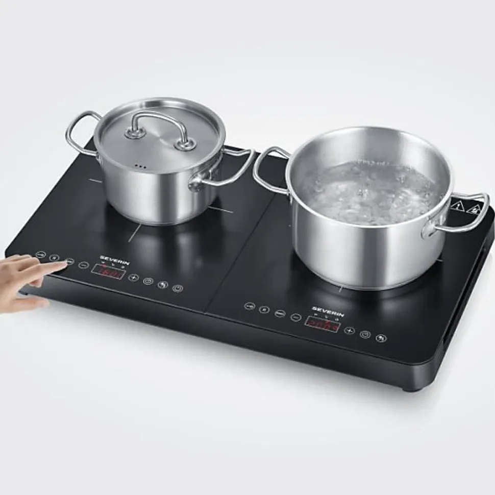 Plaque de Cuisson - Mobile Electrique SEVERIN - DK9194 - 2 foyers - 10 niveaux de puissance - 3400W