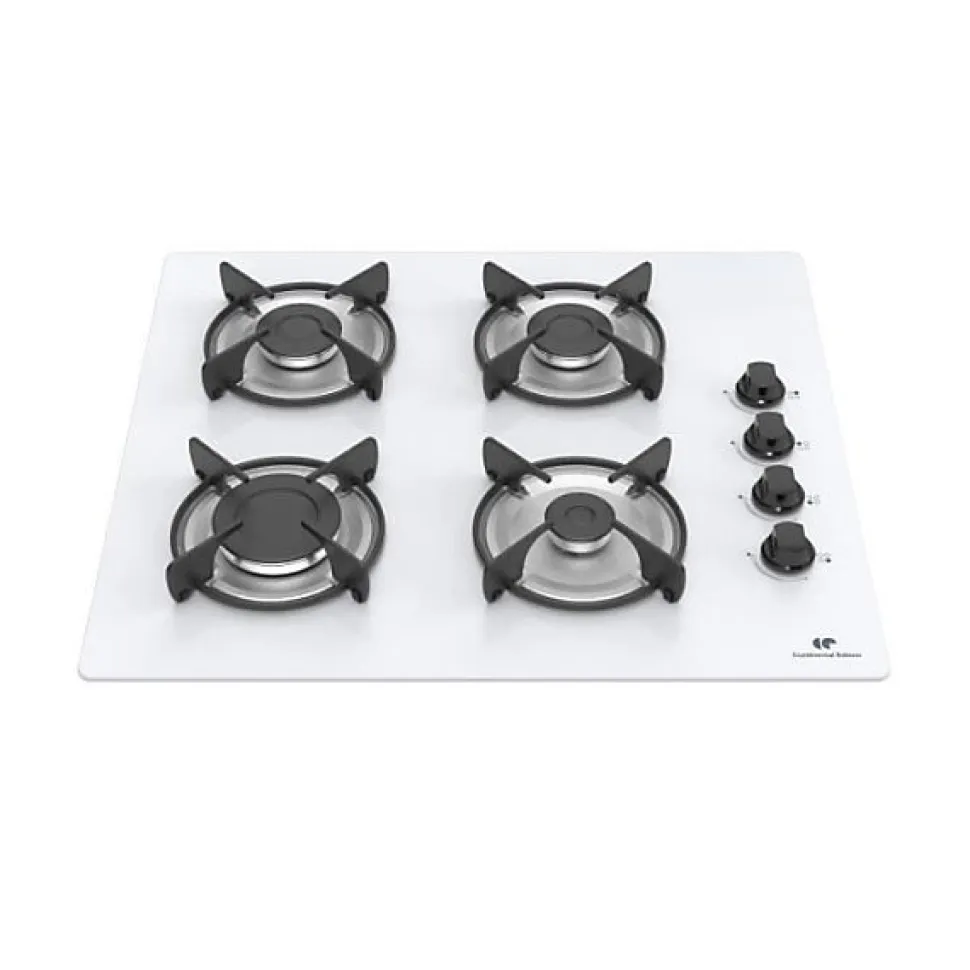 Plaque de Cuisson - Table a GAZ Table 4 foyers CONTINENTAL EDISON - Gaz verre blanc