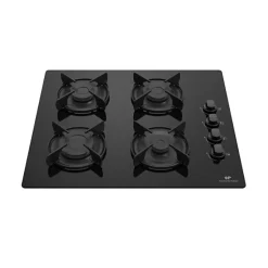 Plaque de Cuisson - Table a GAZ Table 4 foyers CONTINENTAL EDISON - Gaz - Verre noir