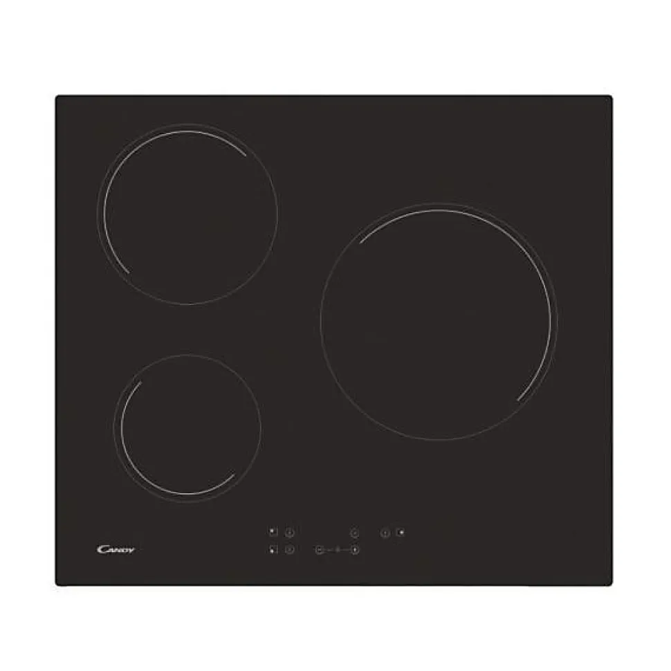 Plaque de Cuisson - Vitroceramique CANDY CH63CT - 3 foyers - Noir