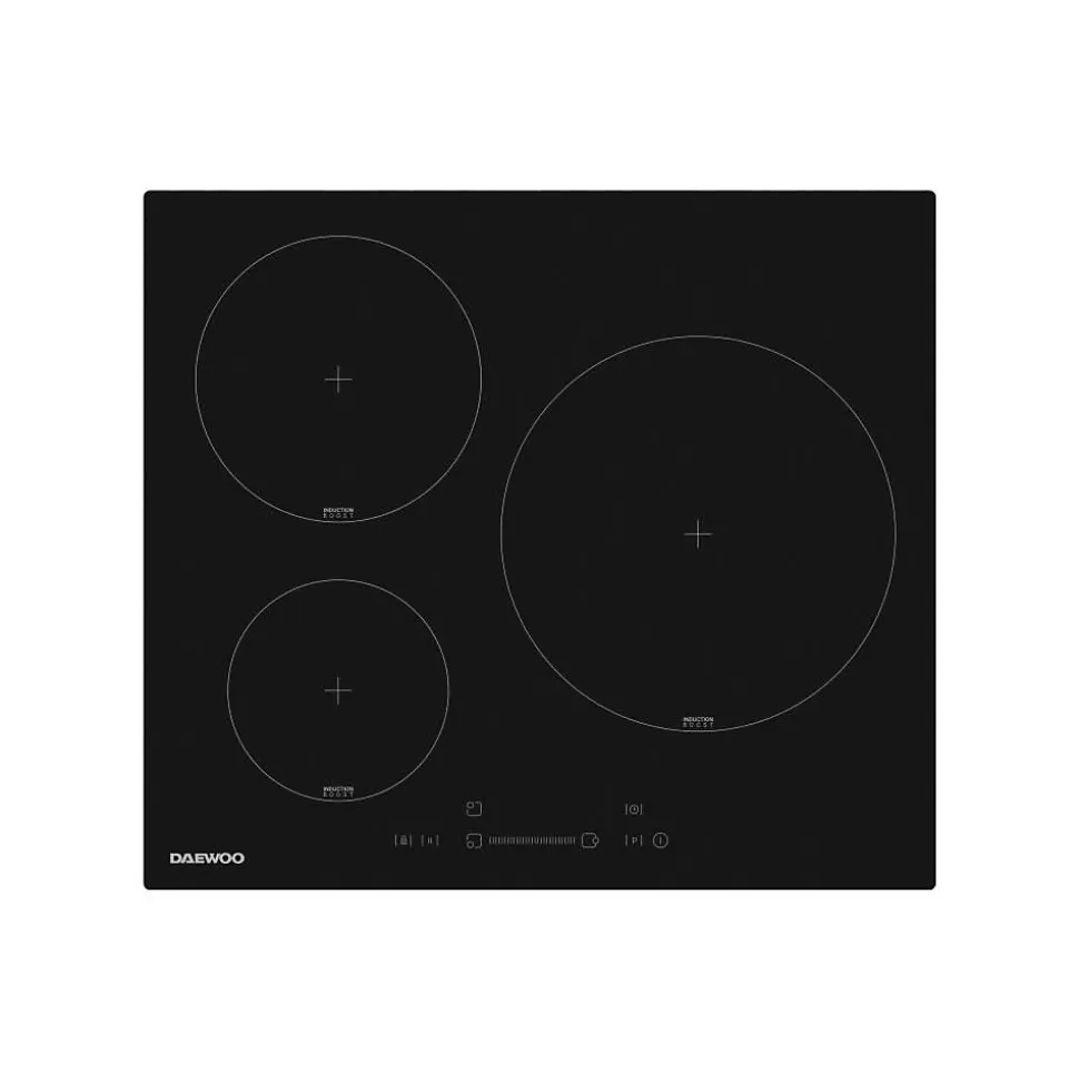 Plaque de cuisson a induction - DAEWOO - 3 foyers - 60 cm - Noir