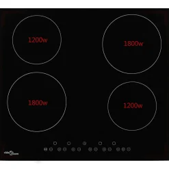 Plaque de cuisson Céramique 4 brûleurs Contrôle tactile 6000 W