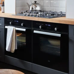 Plaque de cuisson gaz 5 foyers Cooke & Lewis coloris noir l.75 x P.52,3 x H.9,5 cm