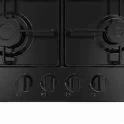 Plaque de cuisson gaz 4 foyers - coloris noir - l.58 x P.51 x H.8,3 cm NN4BGASBUK