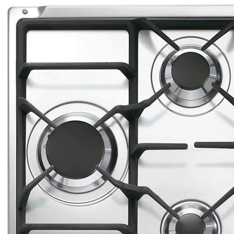 Plaque de cuisson gaz 4 foyers - coloris argent - l.60 x P.50,3 x H.7,6 cm - Smeg S60GHS