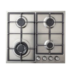 Plaque de cuisson gaz 4 foyers Cooke & Lewis coloris inox l.58 x P.51 x H.8,5 cm