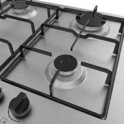 Plaque de cuisson Gaz 4 foyers - coloris inox - l.58 x P.51 x H.4,5 cm NN4BGASSEU