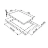 Plaque de cuisson gaz smeg 5 foyers 11900 W 68.5 cm
