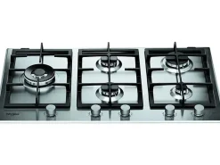 Plaque de cuisson gaz whirlpool integre 5 foyers 11300 W 86 cm