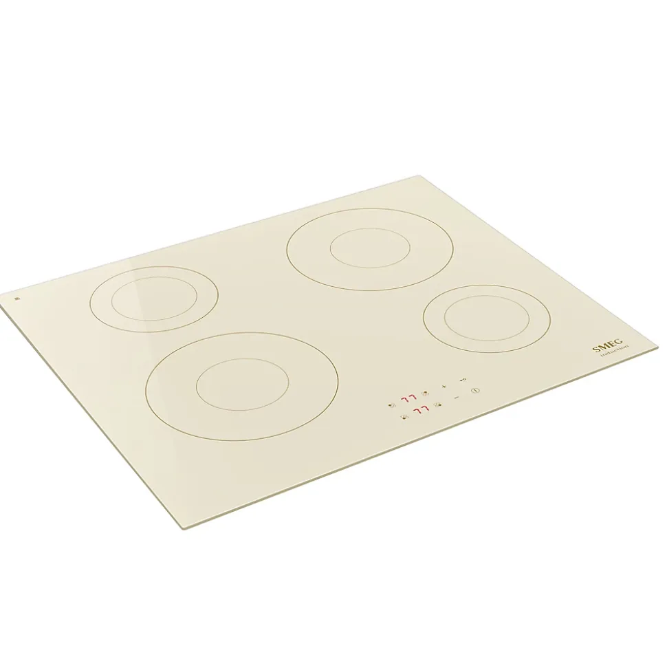 Plaque de cuisson induction 4 foyers - coloris crème - l.60 x P.51,5 x H.5,6 cm - Smeg SI2641DP
