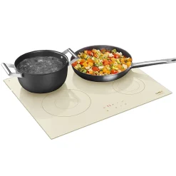 Plaque de cuisson induction 4 foyers - coloris crème - l.60 x P.51,5 x H.5,6 cm - Smeg SI2641DP