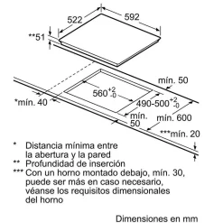 Plaque de cuisson induction balay 3 foyers 4600 W 59.2 cm