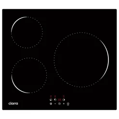 Plaque de cuisson induction 3 foyers 5600W L59xP52cm 9 niveaux de puissance minuterie individuelle Ciarra CD3BIH-C