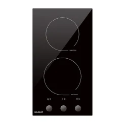 Plaque de cuisson induction encastrable - 2 foyers, Minuteur, 3600 W avec boutons - manettes