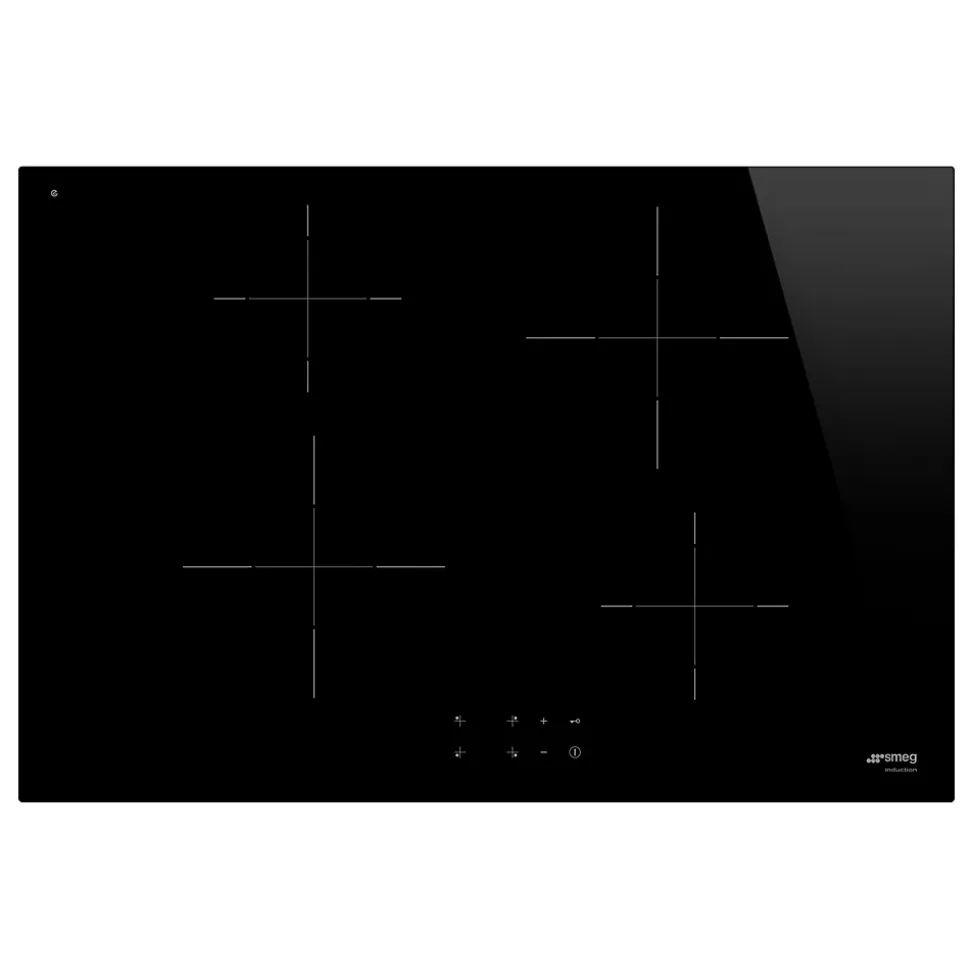 Plaque de cuisson induction 4 foyers - coloris noir - l.75 x P.51 x H.5,6 cm - Smeg SI2741D