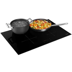 Plaque de cuisson induction 4 foyers - coloris noir - l.75 x P.51 x H.5,6 cm - Smeg SI2741D