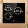 Plaque de cuisson induction 3 foyers 6500W L59xP52cm flexizone 9 puissance boosters minuteur Ciarra CD3BFBIH