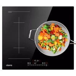 Plaque de cuisson induction 3 foyers 6500W L59xP52cm flexizone 9 puissance boosters minuteur Ciarra CD3BFBIH
