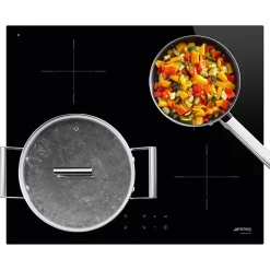 Plaque de cuisson induction 4 foyers - coloris noir - l.60 x P.51,5 x H.5,6 cm - Smeg SI2641D