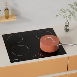 Plaque de cuisson induction 4 foyer 6000W L59xP52cm 9 niveaux de puissance commande tactile Ciarra CD4BIH-D