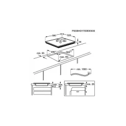 Plaque de Cuisson Induction 3 Foyers 7350W Double zone ELECTROLUX
