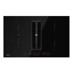 Plaque de cuisson induction avec hotte intégrée 7000W L83cm 500m3h 4 foyers booster flex zone recyclage evacuation Ciarra