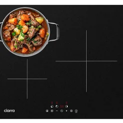 Plaque de cuisson induction 3 foyers 6200W fonction boost L59xP52cm 9 puissances securité enfant auto-stop minuterie Ciarra CD3BIH