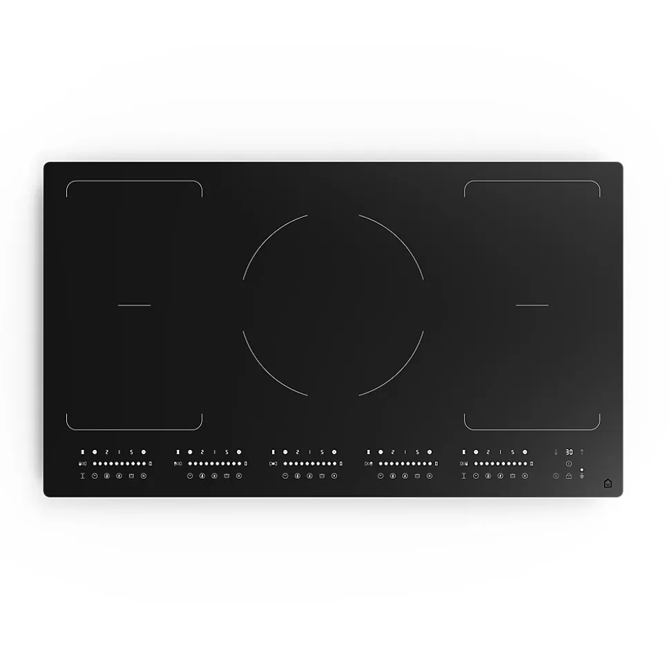 Plaque de cuisson induction 5 foyers GoodHome coloris noir l.90 x P.52 x H.6 cm