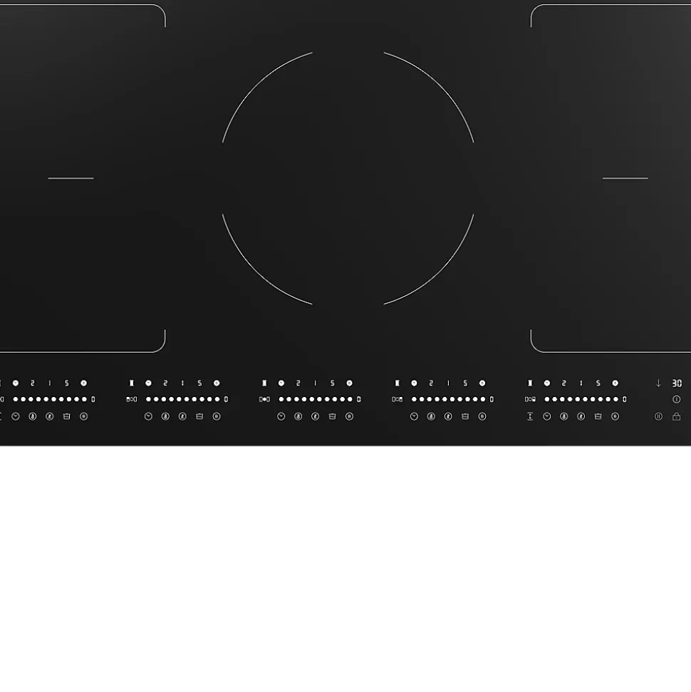 Plaque de cuisson induction 5 foyers GoodHome coloris noir l.90 x P.52 x H.6 cm