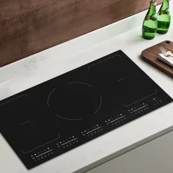 Plaque de cuisson induction 5 foyers GoodHome coloris noir l.90 x P.52 x H.6 cm