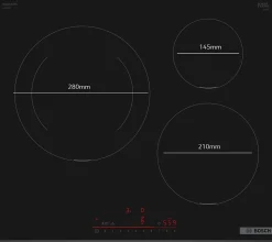 Plaque de cuisson induction 3 foyers - coloris noir - l.59,2 x P.52,2 x H.5,1 cm - Bosch PIJ631HB1E