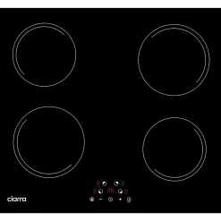 Plaque de cuisson induction 4 Foyers 6000W L59xP52cm commande tactile minuteur 9 niveaux Ciarra CABBIH4-E