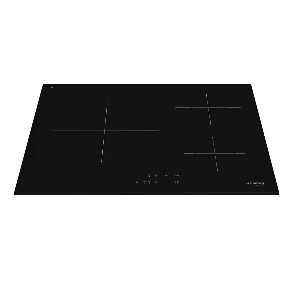 Plaque de cuisson induction 3 foyers - coloris noir - l.60 x P.51,5 x H.5,6 cm - Smeg SI2631D