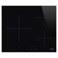 Plaque de cuisson induction 3 foyers - coloris noir - l.60 x P.51,5 x H.5,6 cm - Smeg SI2631D