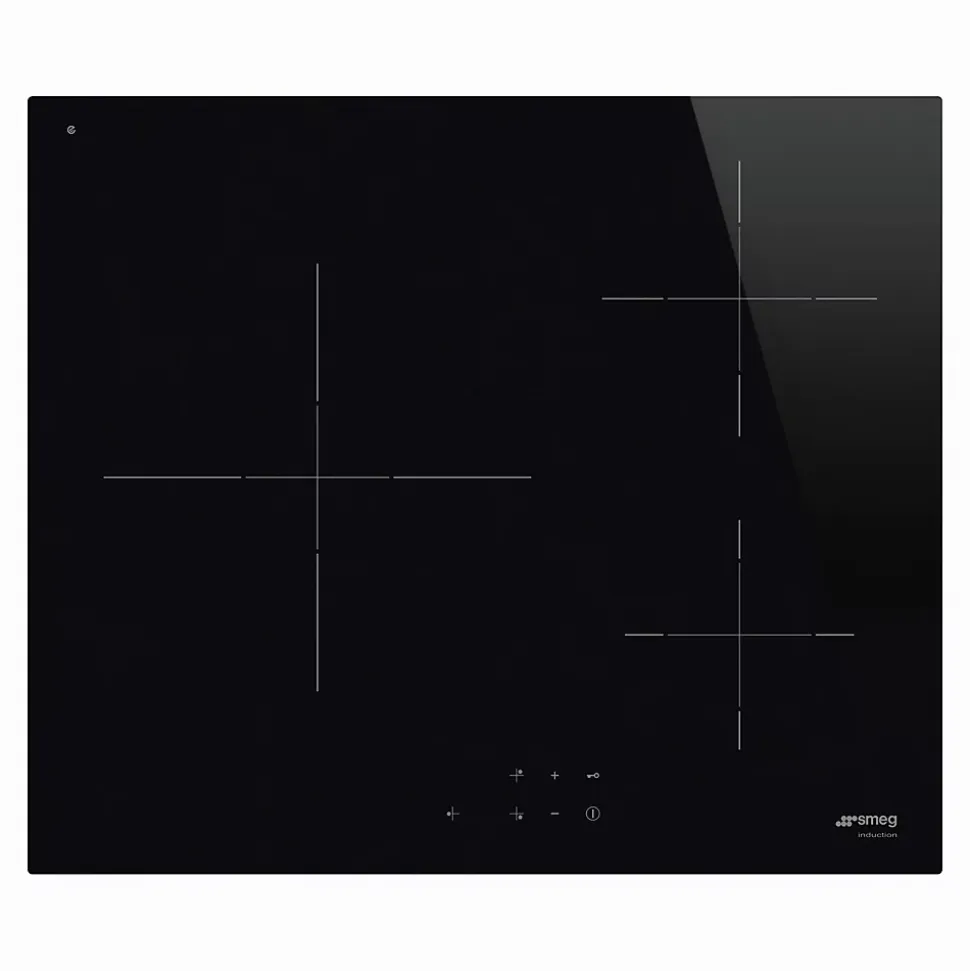 Plaque de cuisson induction 3 foyers - coloris noir - l.60 x P.51,5 x H.5,6 cm - Smeg SI2631D