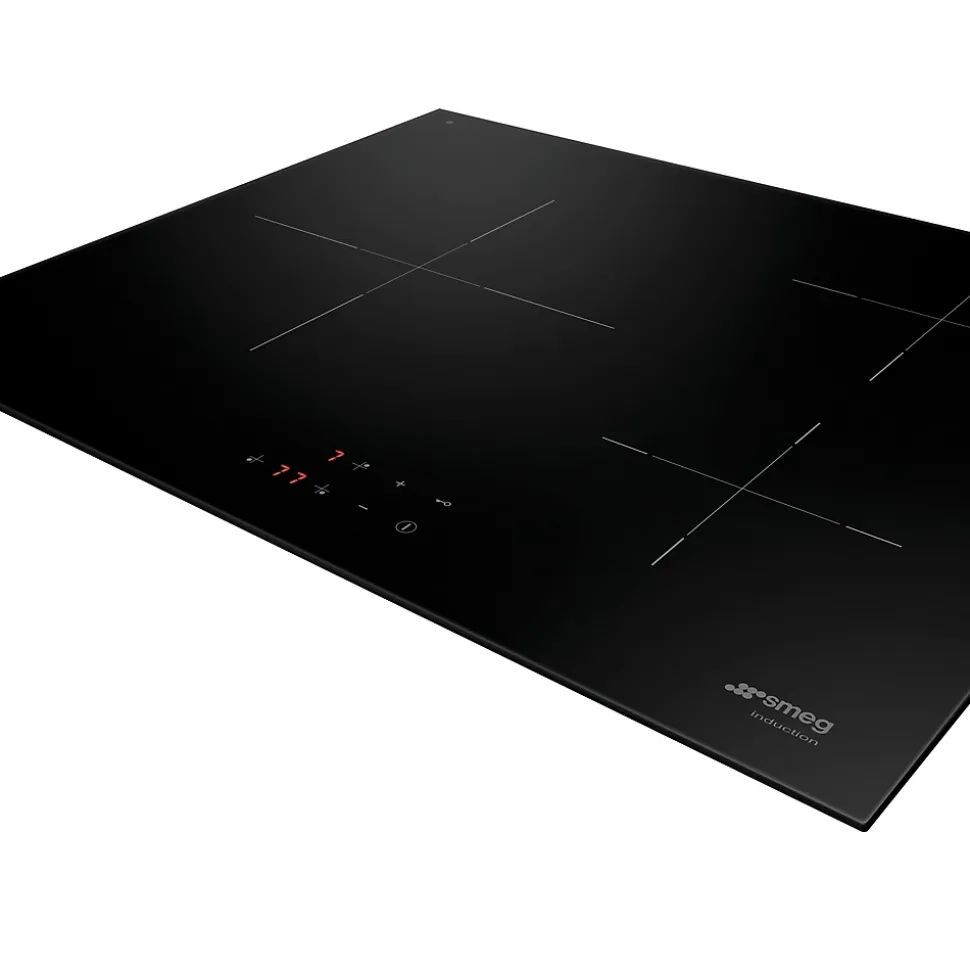 Plaque de cuisson induction 3 foyers - coloris noir - l.60 x P.51,5 x H.5,6 cm - Smeg SI2631D
