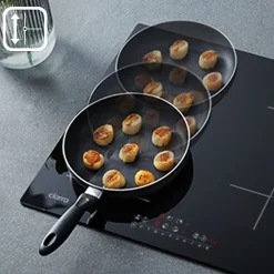 Plaque de cuisson induction 4 foyers 7200W L59xP52cm 1 zone modulable boosters minuteur Ciarra CD4BFBIH