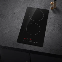 Plaque de cuisson induction 2 foyers - coloris noir - l.28,8 x P.52 x H.5,9 cm NN2ZID30EU