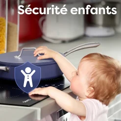 Plaque de cuisson induction 4 foyers 6000W L59xP52cm commande tactile 9 niveaux de puissance minuterie Ciarra CD4BIH-A