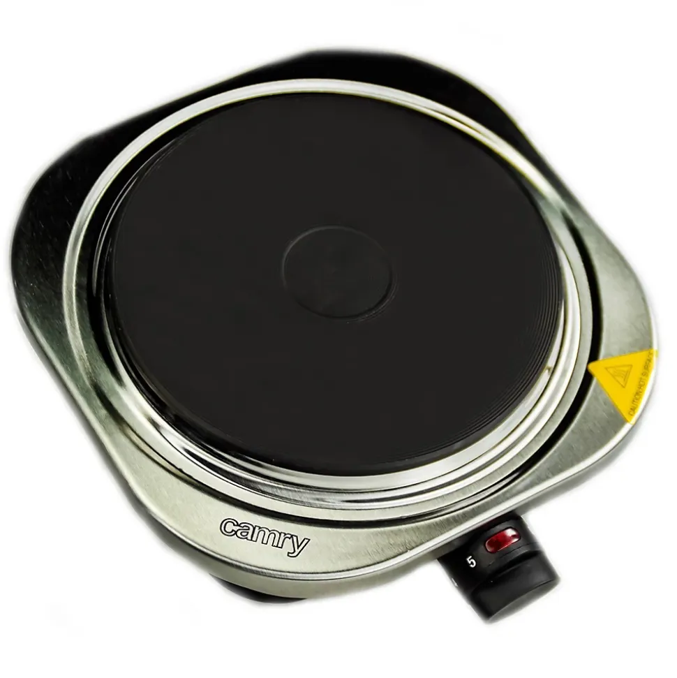 Plaque de cuisson électrique CR6510 - 1 feu noir - 1500W - 185 mm -Pieds antidérapants CR6510