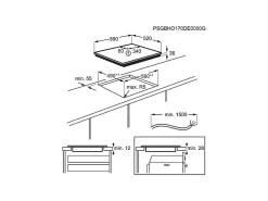 Plaque de cuisson vitroceramique electrolux 4 foyers 1200 W 59 cm